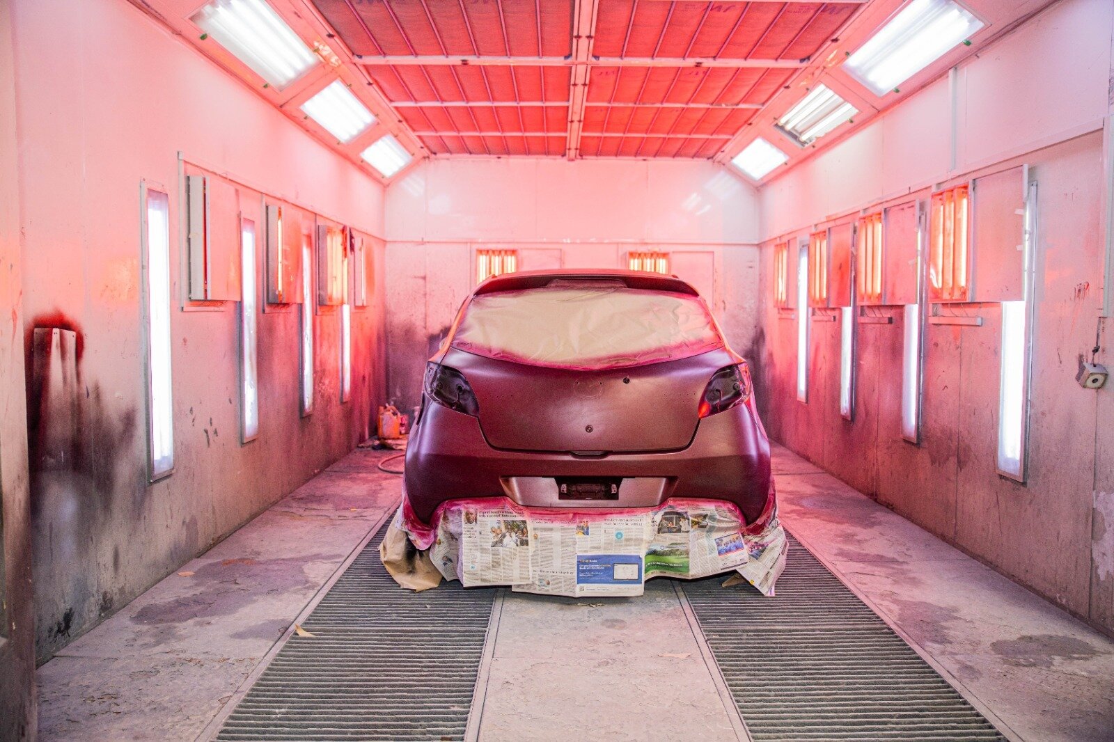 Car in painting room